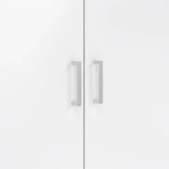 Bolmen garderobeskab 116 cm 3 låger - Hvid højglans