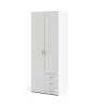 Bolmen garderobeskab 77 cm 2 låger - Hvid