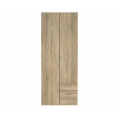 Bolmen garderobeskab 77 cm 2 låger + 3 skuffer (200) - Eg