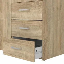 Bolmen garderobeskab 77 cm 2 låger + 3 skuffer (200) - Eg