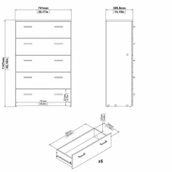 Bolmen kommode - Hvid