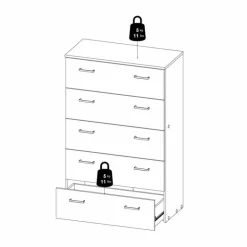 Bolmen kommode - Hvid