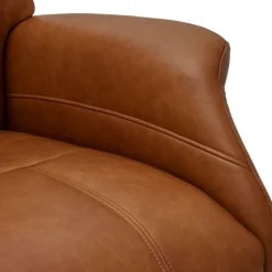 Bonanza Lænestol i cognac læder med indbygget skammel