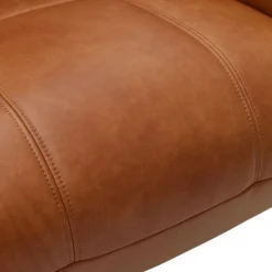 Bonanza Lænestol i cognac læder med indbygget skammel