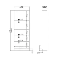 Bookie høj bred reol - Eg