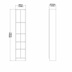 Bookie høj reol - Eg