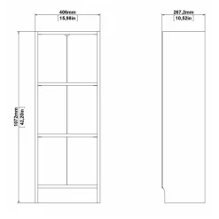Bookie reol m. 2 hylder - Eg