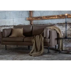 Boom 3 personers Sofa - Sort og Brun