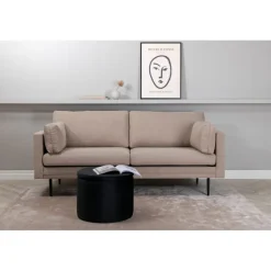 Boom 3 personers Sofa - Sort og Brun