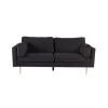 Boom 3 personers Sofa - Sort og Messing