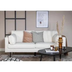 Boom 3 personers Sofa - Sort og Hvid