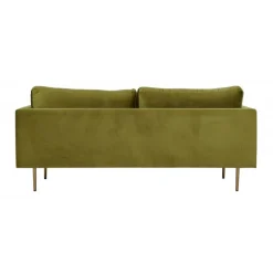 Boom Sofa Grøn Velour med messingfarvet stålben