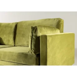 Boom Sofa Grøn Velour med messingfarvet stålben