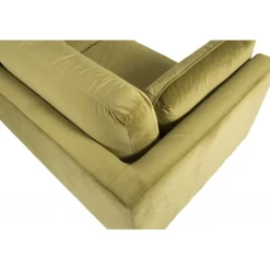 Boom Sofa Grøn Velour med messingfarvet stålben