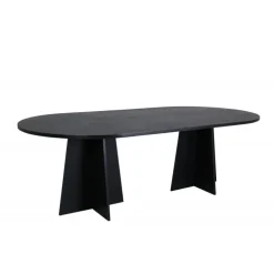 Bootcut Oval Ovalt spisebord - Sort