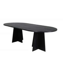 Bootcut Oval Ovalt spisebord - Sort