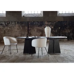 Bootcut Oval Ovalt spisebord - Sort