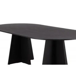 Bootcut Oval Ovalt spisebord - Sort