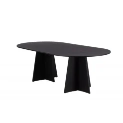Bootcut Oval Ovalt spisebord - Sort