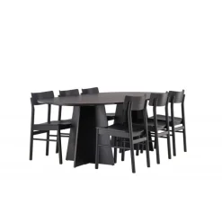 Bootcut Ovalt Spisebordssæt, Montros