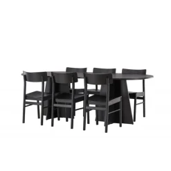 Bootcut Ovalt Spisebordssæt, Montros