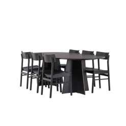 Bootcut Ovalt Spisebordssæt, Montros