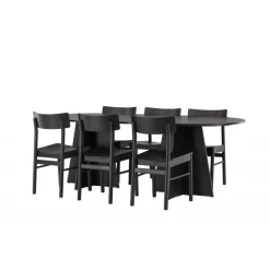 Bootcut Ovalt Spisebordssæt, Montros