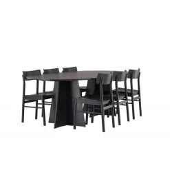 Bootcut Ovalt Spisebordssæt, Montros