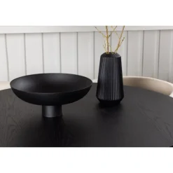 Bootcut Rundt Spisebordssæt - Beige og Sort