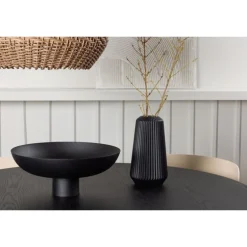 Bootcut Rundt Spisebordssæt - Beige og Sort