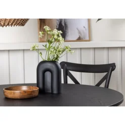 Bootcut Rundt Spisebordssæt - Sort