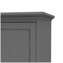 Bordeaux garderobeskab 181 cm 4 låger + 2 skuffer - Mørkegrå