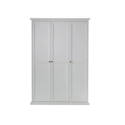 Bordeaux garderobeskab 138 cm 3 låger - Hvid