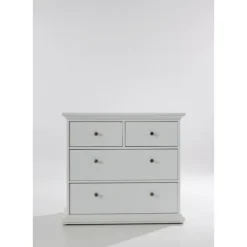 Bordeaux kommode m. 4 skuffer - Hvid