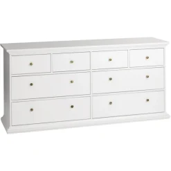 Bordeaux kommode m. 8 skuffer - Hvid