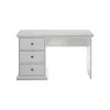 Bordeaux skrivebord m. 3 skuffer - Hvid
