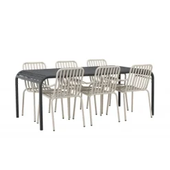 Borneo t Loungesæt - Havemøbelsæt - Beige,Sort