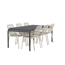 Borneo t Loungesæt - Havemøbelsæt - Beige,Sort