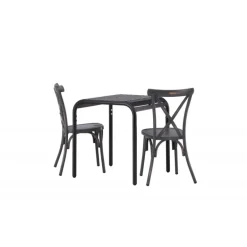 Borneo t Loungesæt - Havemøbelsæt - Sort,Mørkegrå