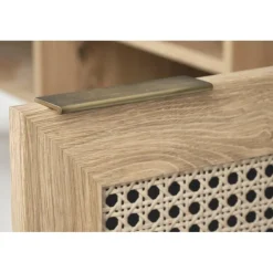 BORNEO TV bord 150 cm - Artisan eg / Sort