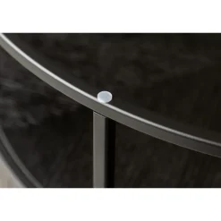 Bovall Sofabord Ø90 - Sort og Transparent