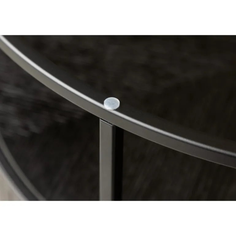 Bovall Sofabord Ø90 - Sort og Transparent