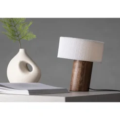 Branas Bordlampe - Valnød og Hvid