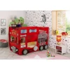 Brandbil - dobbelt køjeseng - 90x190 cm med 2 madrasser