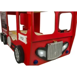 Brandbil - dobbelt køjeseng - 90x190 cm med 2 madrasser