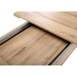 BRANDON Spisebord med udtræk, wotan eg / Sort