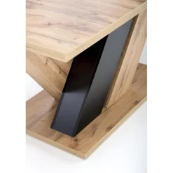 BRANDON Spisebord med udtræk, wotan eg / Sort