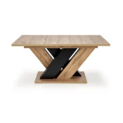 BRANDON Spisebord med udtræk, wotan eg / Sort