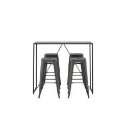 Brea Spisebordssæt - Sort og Mørkegrå