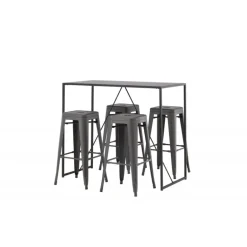 Brea Spisebordssæt - Sort og Mørkegrå